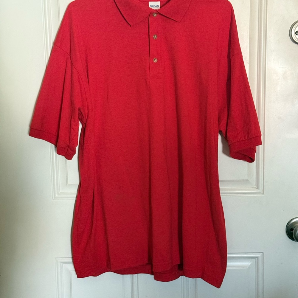 Gildan Red Polo Shirt Classic Style size XL